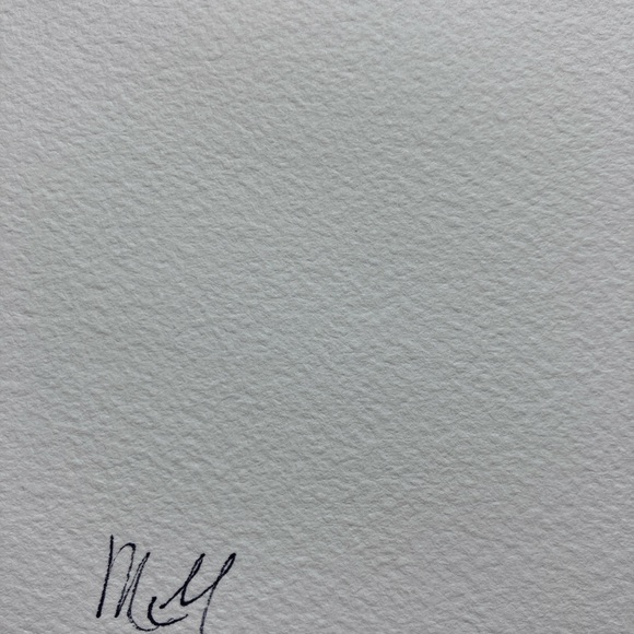 Abstract Original Watercolor Gold Leaf Filigree Green & Purple Painting, 9x12 - Picture 8 of 9